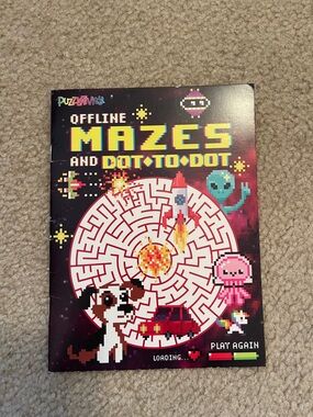Offline Mazes and Dot-to-Dot Activity Book - Pixel Space Design